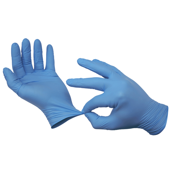 Kleen Chef Nitrile Disposable Gloves, Synthetic Nitrile Latex, Powder-Free, S, 100 PK, Blue KC-MS-S-DNG-1BL